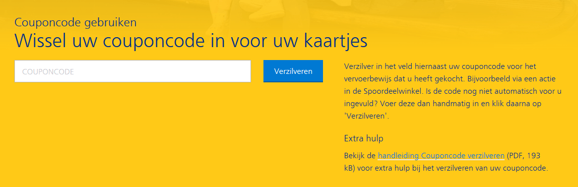 Waar couponcode activeren/verzilveren
