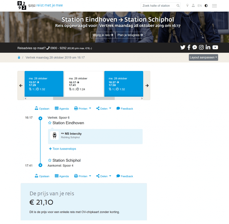 OV Reisplanner: NS, 9292 En ANWB – Goedkoop-treinkaartje.nl